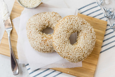 Unsifted Bagels; Whole wheat bagels; fresh flour bagels