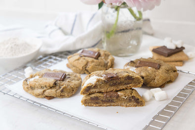 fresh flour smores cookies, how to make smores cookies