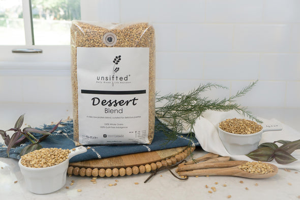 Dessert Blend mills into a fluffy mild pastry flour. It's a wonderful flour for all your favorite cookies, cakes, pastries, biscuits and more!