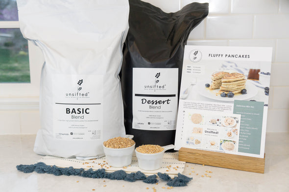 **Unsifted® Bakers Bundle | Premium Grain Blends + Recipe Cards