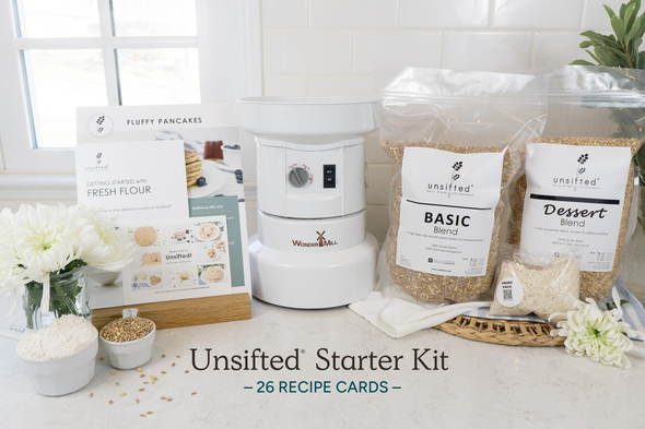 **PREORDER** Unsifted® Starter Kit | WonderMill + Whole Grain Blends + Recipe Cards