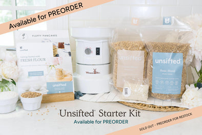 **PREORDER** Unsifted® Starter Kit | WonderMill + Whole Grain Blends + Recipe Cards