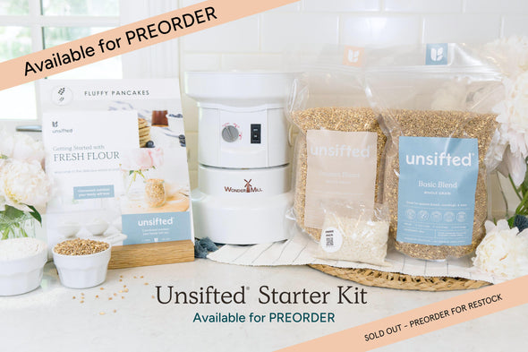 **PREORDER** Unsifted® Starter Kit | WonderMill + Whole Grain Blends + Recipe Cards