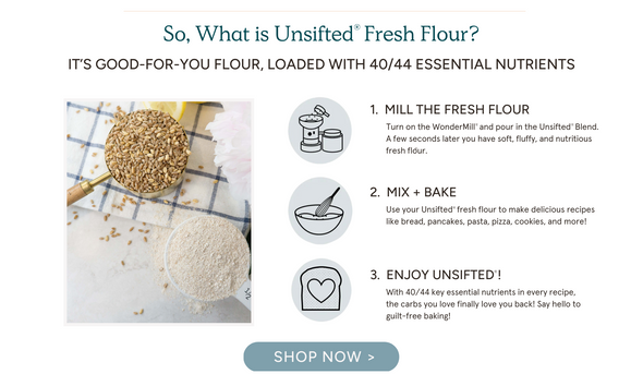 **Unsifted® Bakers Bundle | Premium Grain Blends + Recipe Cards
