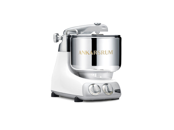 Glossy White Ankarsrum Original Stand Mixer is perfect for fresh flour baking