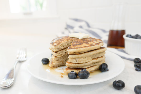 Fluffy Pancakes - made with Dessert Berry Blend